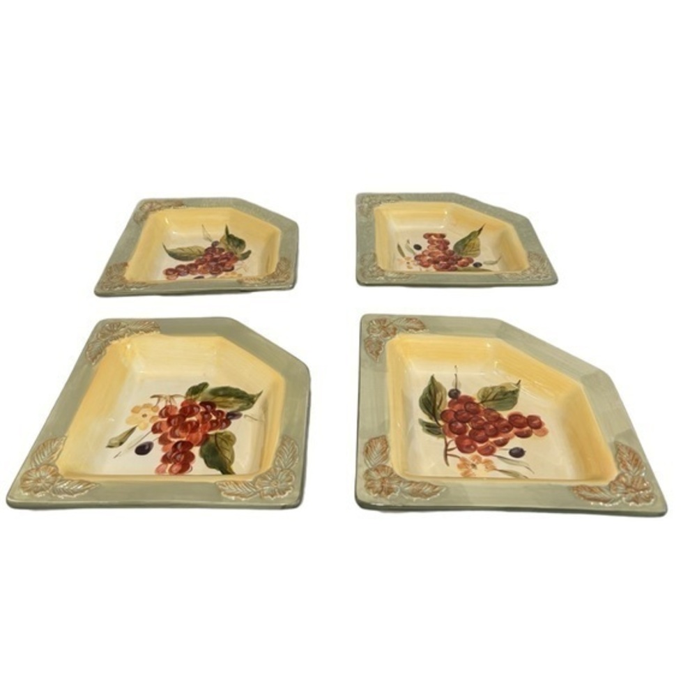 CERTIFIED INTERNATIONAL Pamela
Gladding La Toscana Fruit Square Plates set
of 4